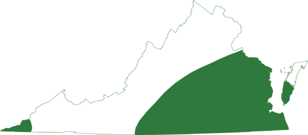 نطاق فيرجينيا للضفدع الشرقي ضيق الفم.
