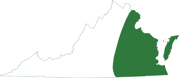 يوجد ضفدع الشجر الأخضر في جميع أنحاء المناطق الشرقية من الولاية بما في ذلك الجزر الحاجزة