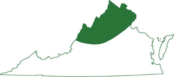 يوجد السمندل الشمالي ذو البطانتين في منطقة الأبالاش الشمالية في فيرجينيا