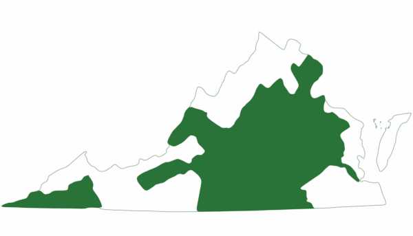 خريطة نطاق طائر الكوتر النهري الشرقي، وهو غير مكتمل إلى حد ما